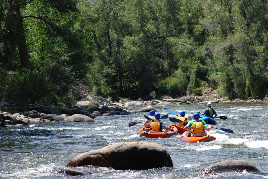 Inflatable kayak with The Adventure Comapny