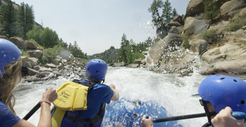 whitewater rafting on the arkansas river near breckenridge colorado