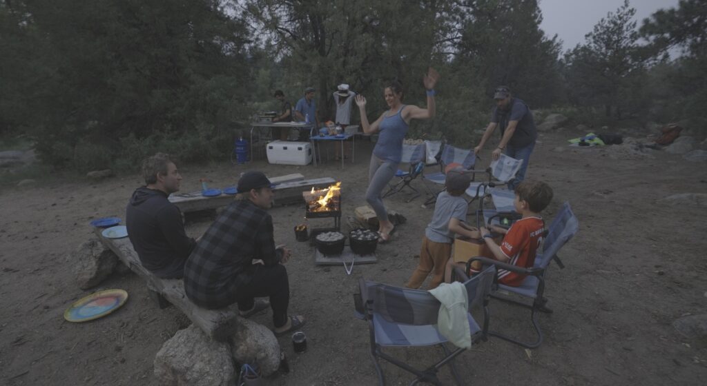 the adventure company multiday rafting trip overnight campfire