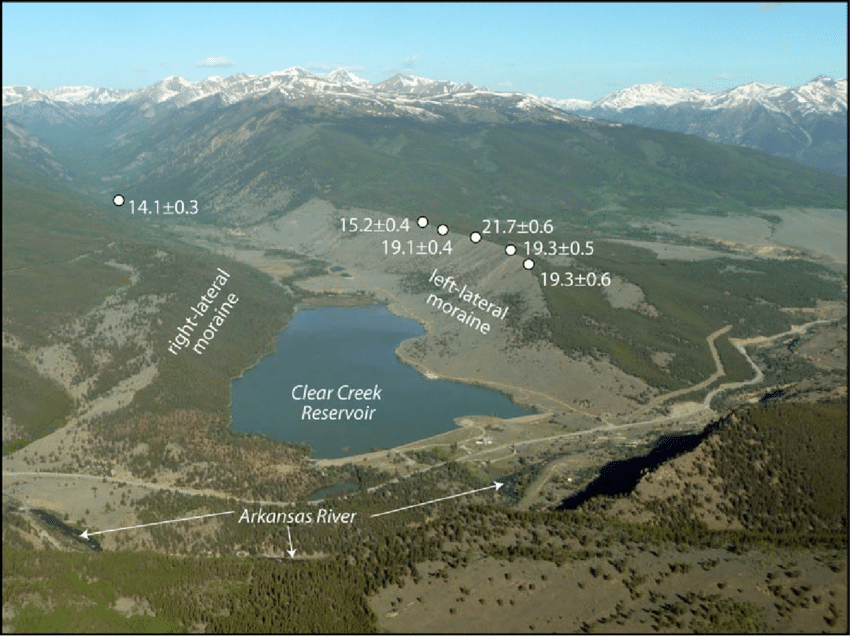 clear creek reservoir colorado granite lateral moraine